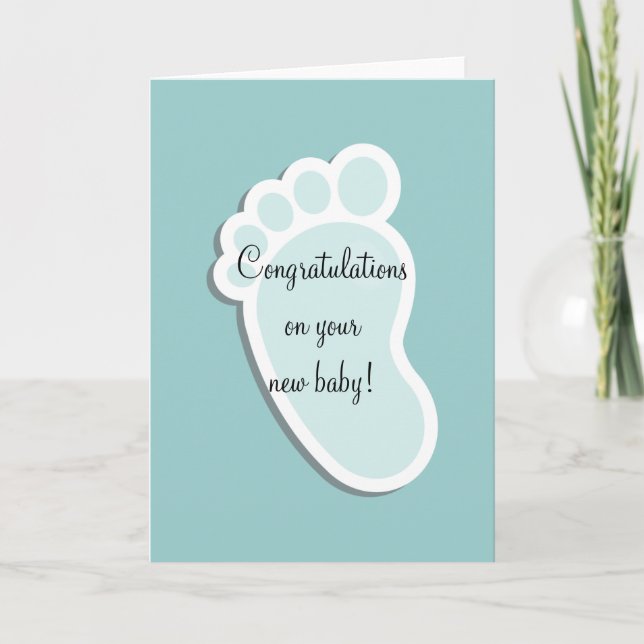 Baby Footprint Karte (Vorderseite)
