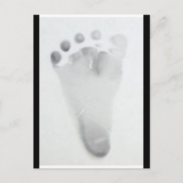 Baby Footprint Postkarte (Vorderseite)