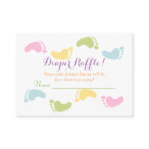 Baby Footprints Baby Showdusche Windeln Raffel Tic