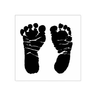 Baby Footprints niedlich Baby Dusche Briefmarke Gummistempel