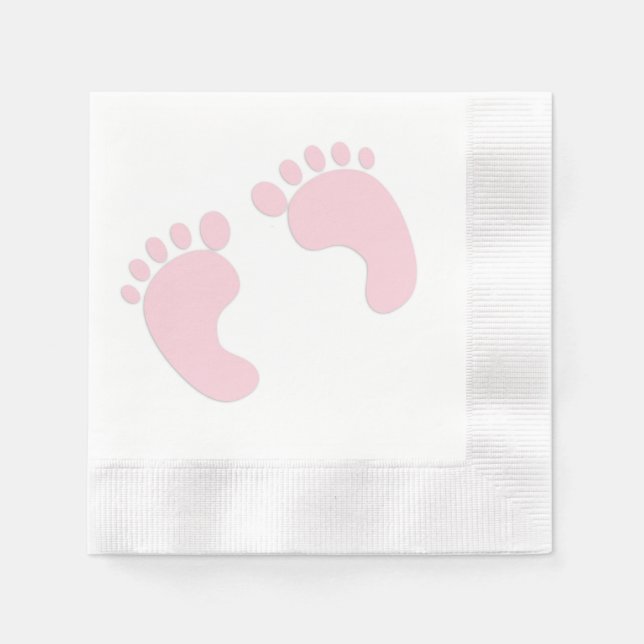 Baby Footprints Paper Napkin Serviette (Vorderseite)