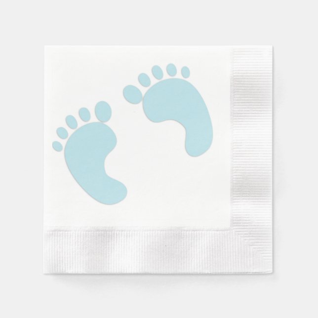 Baby Footprints Paper Napkin Serviette (Vorderseite)