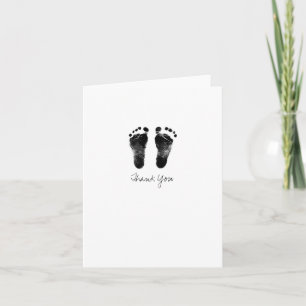 Baby Footprints Vielen Dank Hinweis Dankeskarte
