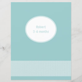 Baby Foto Album Divider Page - Blue Gingham