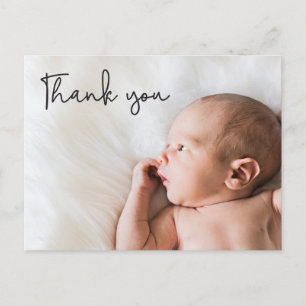 Baby Foto Babydusche Danke, dass ihr Hausangestell Ankündigungspostkarte