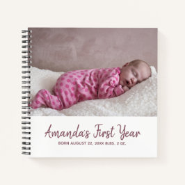 Baby Foto Baby's First Year Journal Notizbuch