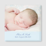 Baby Foto Behalte Sake Personalisiert Magnet<br><div class="desc">Dieser liebliche Magnet macht einen tollen Sake als Baby Duschvorzug oder als Geschenk für stolze Großeltern. Es kann leicht mit dem Namen,  dem Geburtsdatum und dem Foto Ihres Babys personalisiert werden.</div>