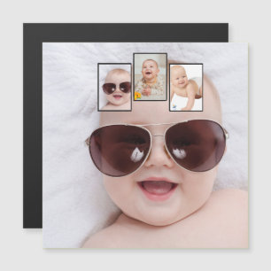 Baby-Foto-Bild-Montage-Magnet Magnetkarte