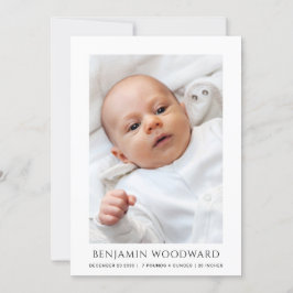 Baby Foto Birth Ankündigung