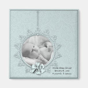 Baby Foto Birth Announcement Magnete