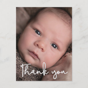 Baby Foto Birth Announcement Portrait Vielen Dank Postkarte