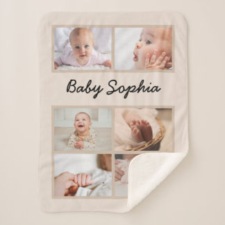 Baby Foto Blanket DIY Personalisieren Sie Ihre Fot Sherpadecke