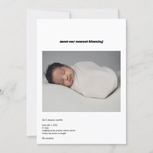 BABY FOTO CARD ANKÜNDIGUNG