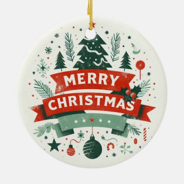 Baby Foto Christmas Mistletoe Niedlich Reindeer Keramik Ornament (Hinten)