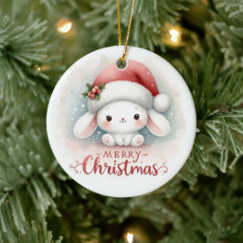 Baby Foto Christmas Niedlich Bunny Keramik Ornament
