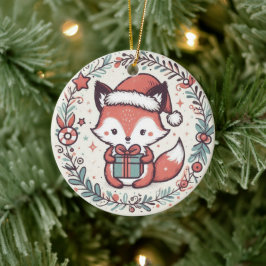 Baby Foto Christmas Niedlich Fox Keramik Ornament