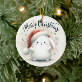 Baby Foto Christmas Niedlich Fox Keramik Ornament