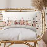 Baby Foto Collage ADORED Neutral Kinderzimmer Lendenkissen<br><div class="desc">Das schmackhafte Design eignet sich perfekt für das Kinderzimmer und ist elegant genug für Ihre Zuhause - dieses schlichte Design ist perfekt, um Ihre Lieblings-Baby-Fotos zu präsentieren. Die Fotovorlage ist für Sie Set, 6 Ihrer Lieblingsfotos hinzuzufügen (oder Bilder von jedem, der verehrt wird!). Ihre Fotos werden in quadratischer / instagram-Format...</div>