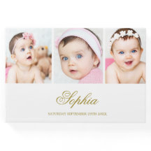 Baby Foto Collage Elegantes Gold White