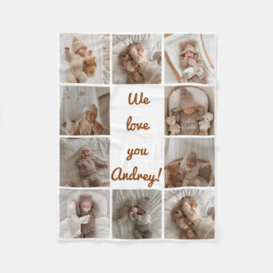 Baby Foto Collage Fleece Blanket