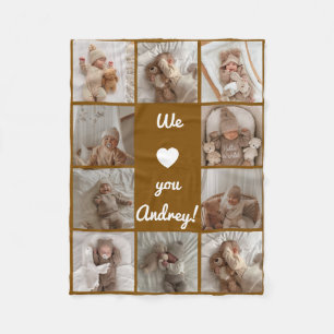 Baby Foto Collage Fleece Blanket