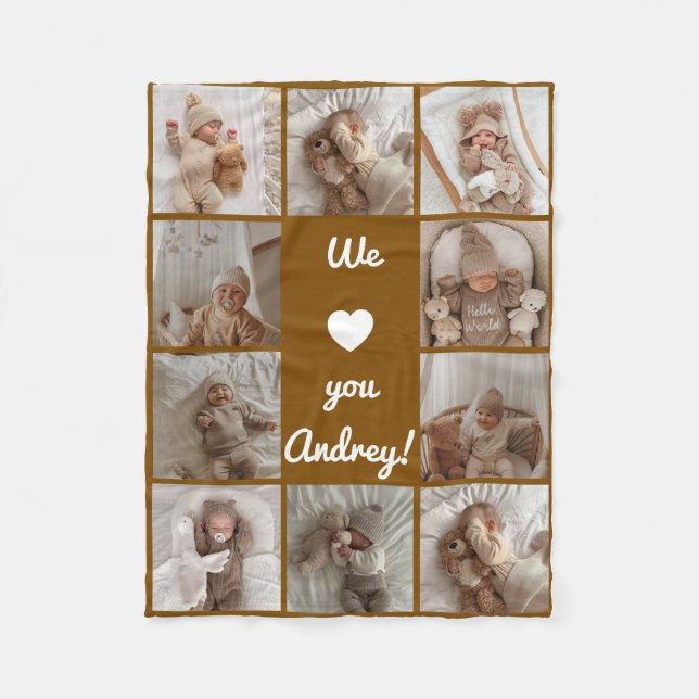 Baby Foto Collage Fleece Blanket (Vorderseite)