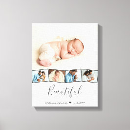 Baby Foto Collage Zigzag Picture Strip Custom Leinwanddruck