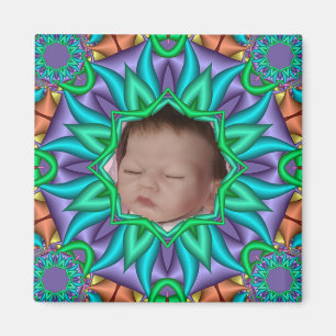 Baby-Foto des Kühlschrankdekoratives Blumenrahmen Magnet