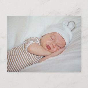 Baby Foto Einfache moderne Ankündigung Postkarte