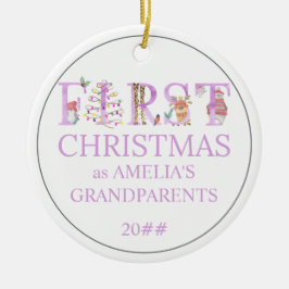 Baby Foto Erste Weihnachten als Großeltern Niedlic Keramik Ornament