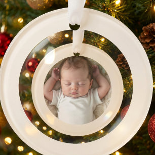 Baby Foto Erstes Weihnachten Reh Keramik Ornament
