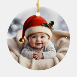 Baby Foto Frohe Weihnachten Keramik Ornament