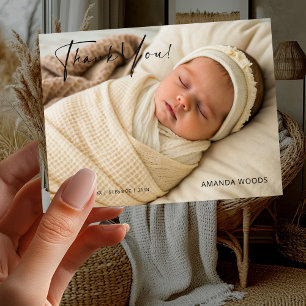 Baby Foto Geburtsankündigung Moderne Postkarte