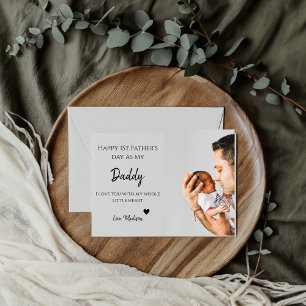 Baby Foto Happy erster Vater Tag in der Liebe Sie Karte