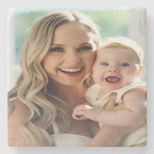 Baby-Foto hinzufügen Personalisieren Anpassen Steinuntersetzer
