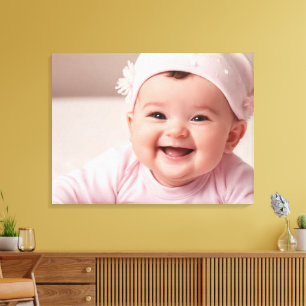 Baby-Foto-Leinwanddruck - Personalisiertes Kinderz Leinwanddruck