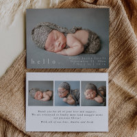 Baby Foto Moderne Geburtsankündigungskarte