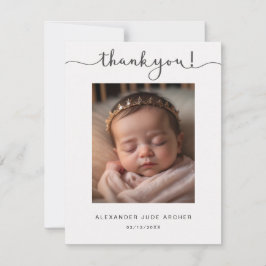 Baby Foto Moderne Geburtsankündigungskarte Einladung