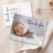 Baby Foto Modernes Geburtsdatum Ankündigung einfac