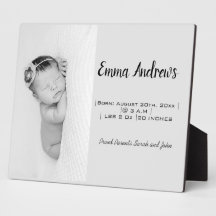 Baby Foto Name Birth Personalisiert