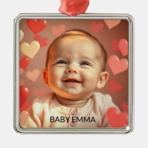 Baby Foto Ornament Aus Metall