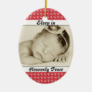 Baby-Foto-Schmuck 'Schlaf in himmlischem Frieden' Keramikornament