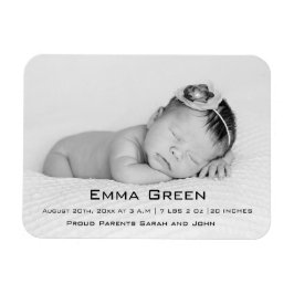 Baby Foto Script Geburtsname Personalisiert Magnet