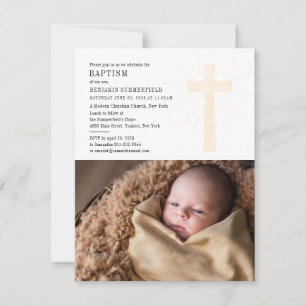 Baby Foto Taufe Religiöse Zeremonie Custom Einladung