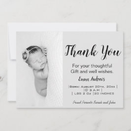 Baby Foto Vielen Dank, dass Sie die Ankündigung