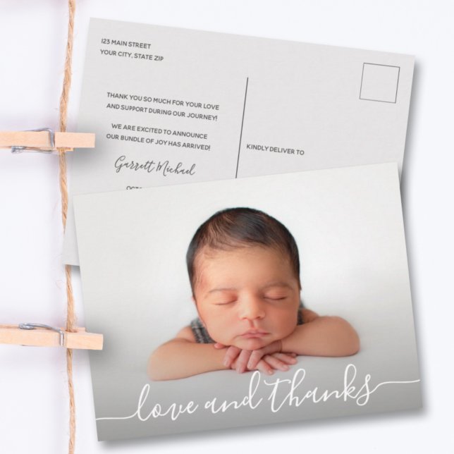 Baby Foto Vielen Dank, dass Sie die Ankündigung Postkarte (Von Creator hochgeladen)