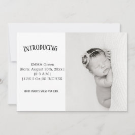 Baby Foto Vielen Dank, dass Sie die Geburtstagskar Ankündigung