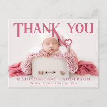 Baby Foto Vielen Dank für Ihre moderne Herzgeburt