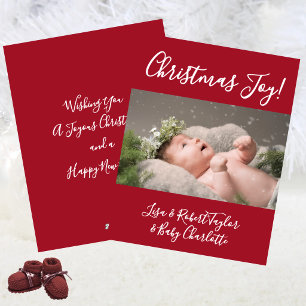Baby-Foto Weihnachtsfreude Feiertag Feiertagskarte