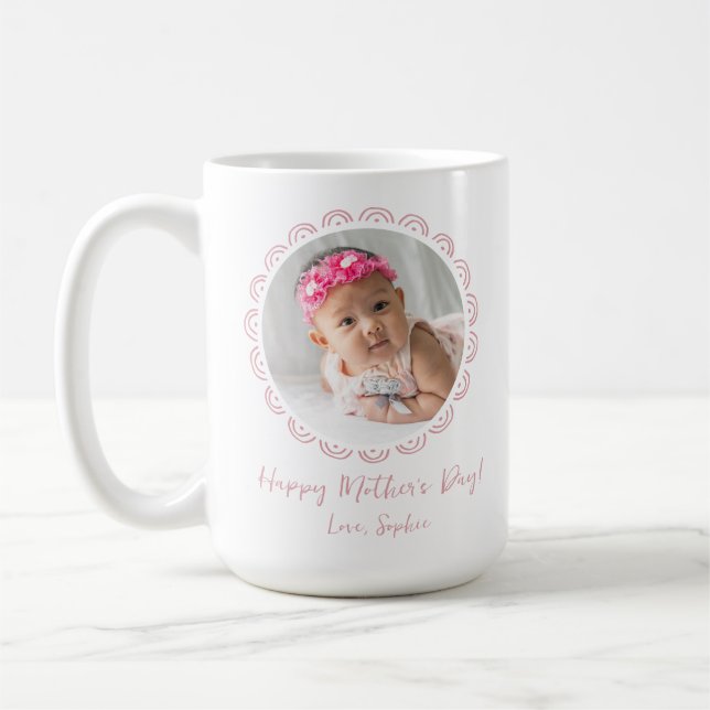 Baby-Foto zum Muttertag Kaffeetasse (Links)
